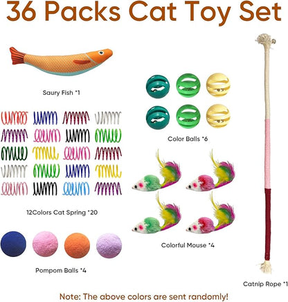 36 Pcs Interactive Cat Toys Set - Image 2