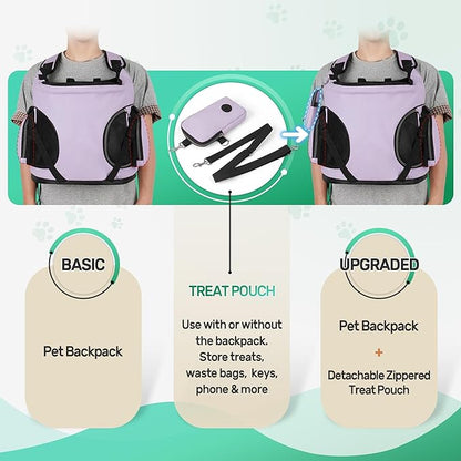 YUDODO Dog Front Backpack Carrier 7-15 lbs, Soft Breathable Pet Front Facing - Image 3