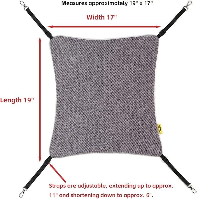 Cat Hammock for Cage Crate, Adjustable Soft Large Pet Bed- Holds 30lb for - Image 2