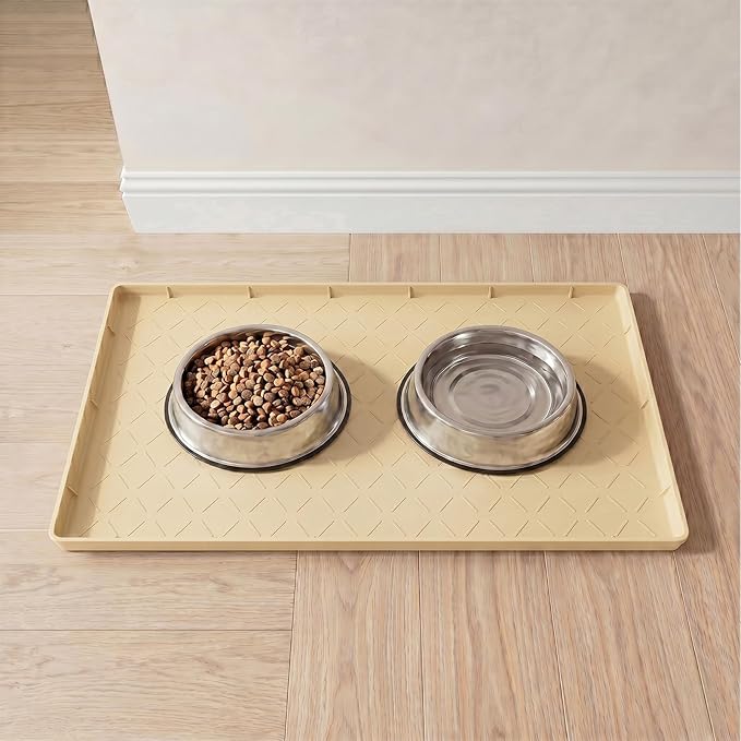 MateeyLife Silicone Mat Waterproof 12"X19", Dog Bowl Mats by MateeyLife