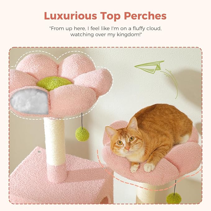 MUTTROS Flower Cat Tree Tall 70.8" - Image 6