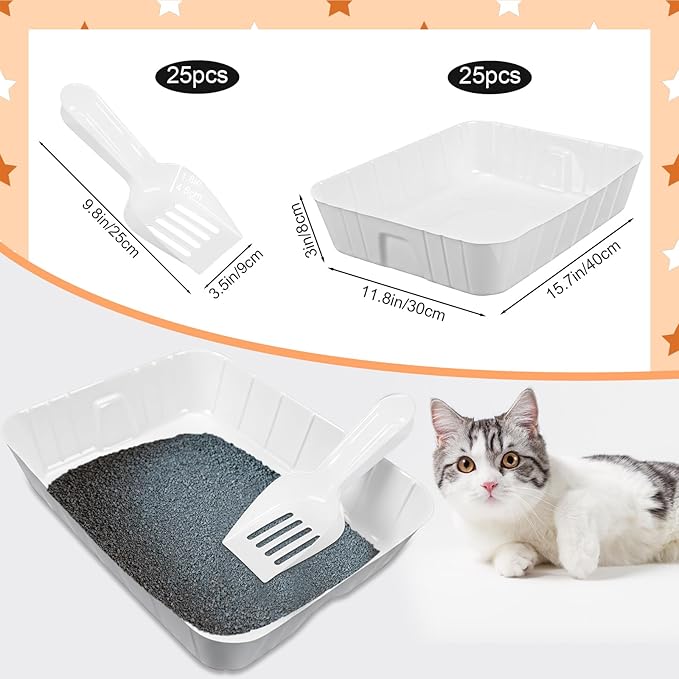 Bokon 50 Pcs 25 Set Disposable Litter Boxes - Image 3