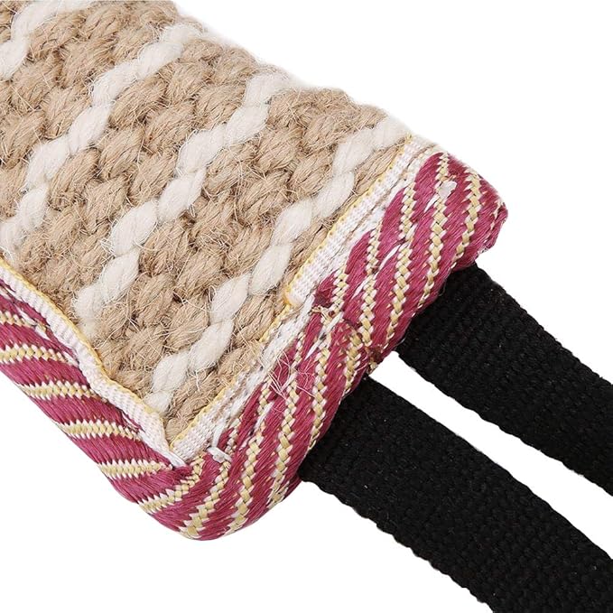 DGSL Dog Tug Toy, Tug of War Dog Toy Jute Bite Pillow - Image 4