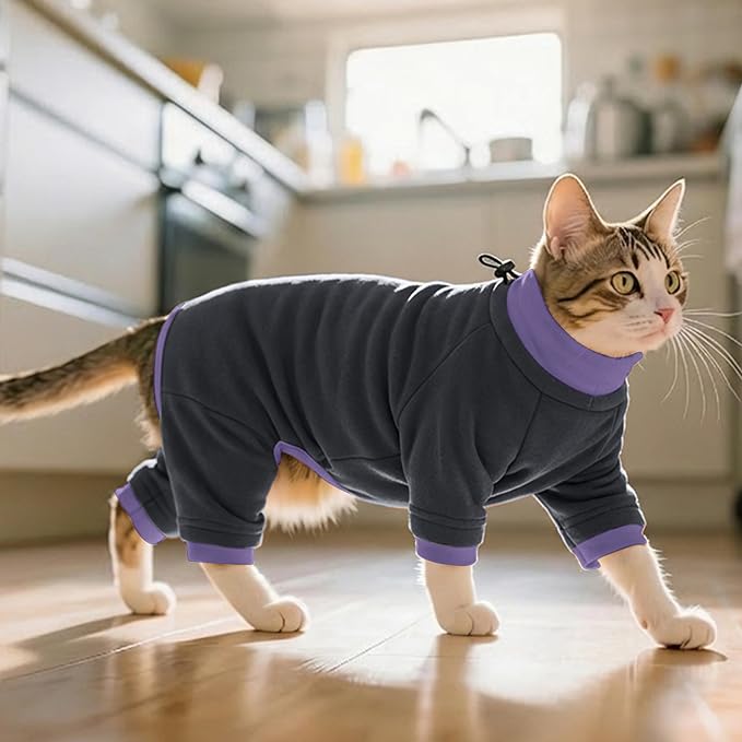 PUMYPOREITY Cat Anti-Licking Sweater – Reduce Over-Grooming & Fur Shedding - Image 6