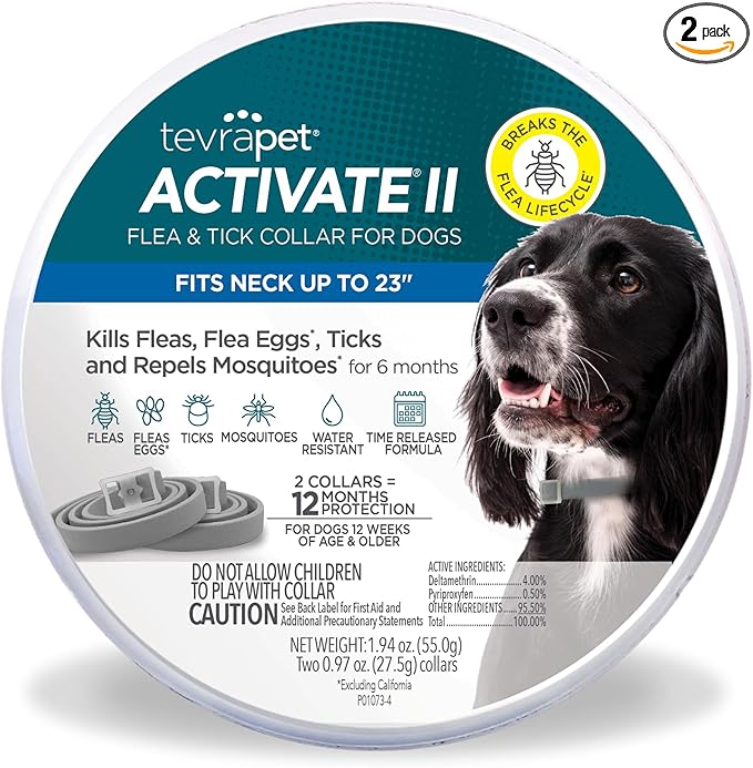 TevraPet Activate II Flea and Tick Collar by TevraPet