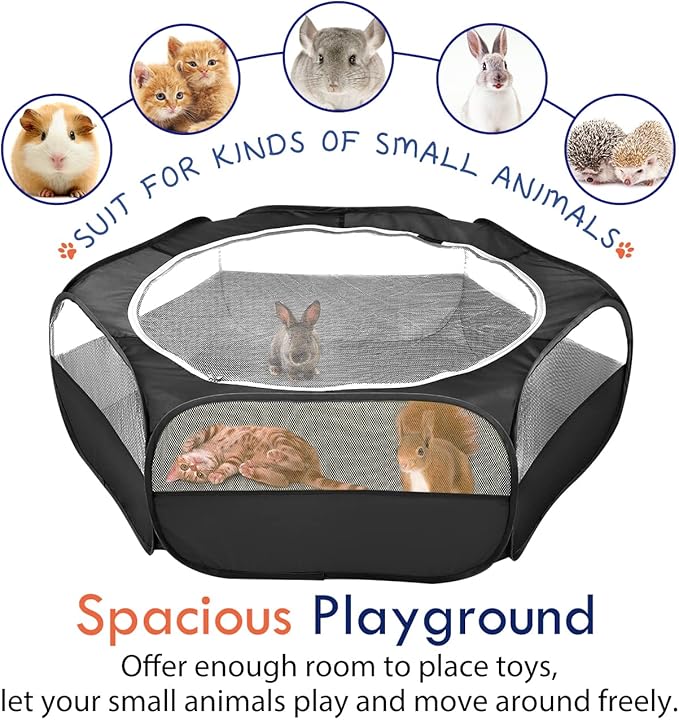 Pawaboo Small Animals Playpen, Waterproof Small Pet Cage Tent - Image 7