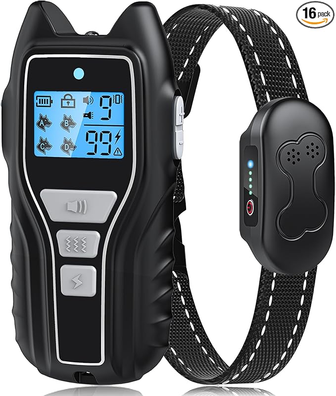 Dog Training Collar with Remote, Waterproof IPX7 E Collar by Asrcs