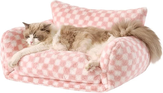 Hollypet Cat Bed Fluffy Plush Multifunctional Double-Layer Machine Washable by Hollypet