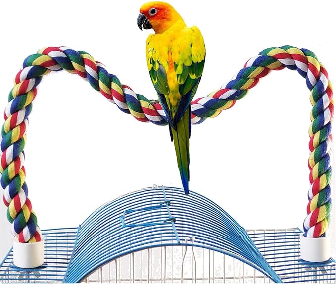 30-Inch × 0.78-Inch Diameter Nipple Style Bird Rope Perch, Bird cage Accessories by Birdsfavoriteropeswing