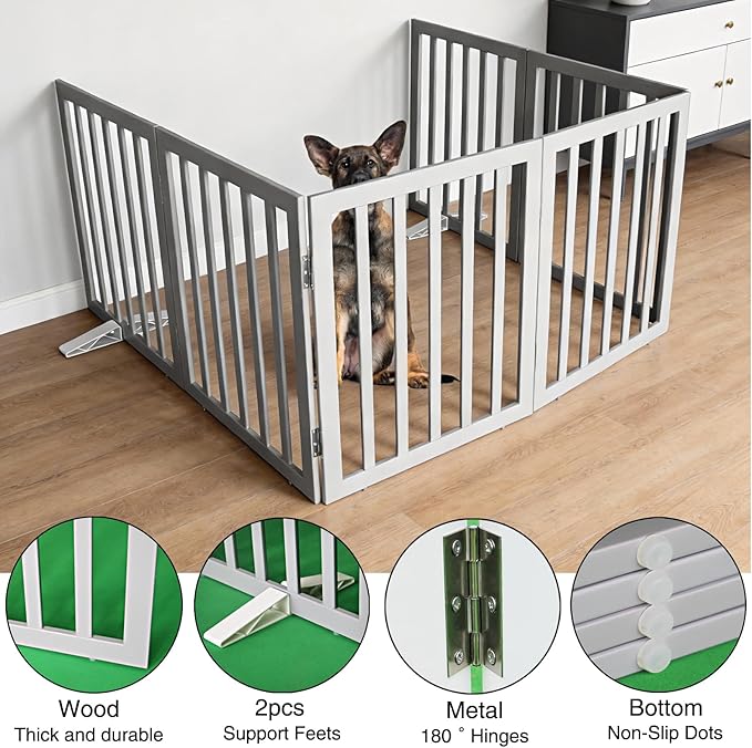 Dog Gate Indoor, Freestanding Dog Fence - Image 5