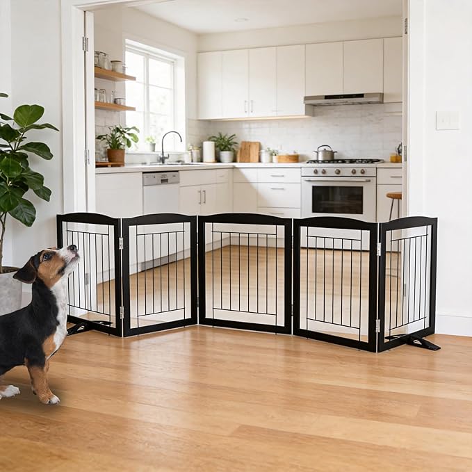 ZJSF Freestanding Dog Fence Indoor, Foldable Dog Gate - Image 2