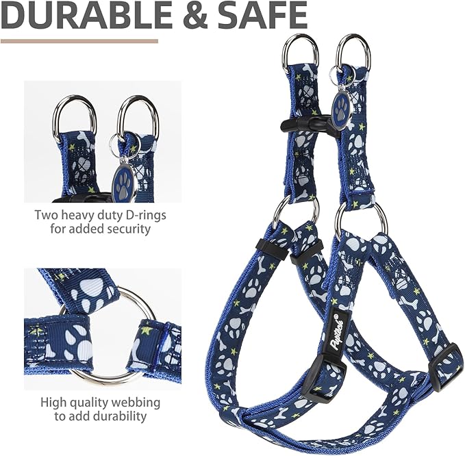 PUPTECK No Pull Dog Harness Soft Adjustable Basic Nylon Step in Puppy Vest - Image 2