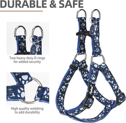PUPTECK No Pull Dog Harness Soft Adjustable Basic Nylon Step in Puppy Vest - Image 2