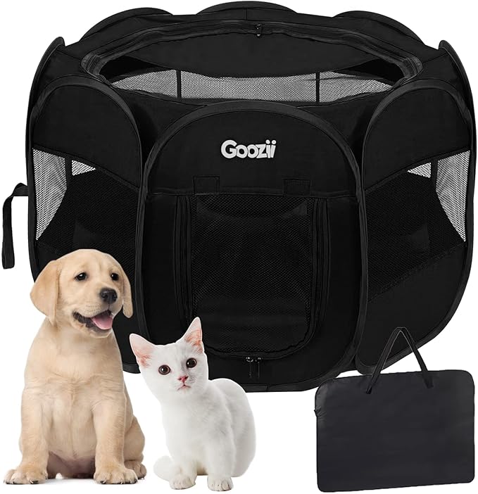 GOOZII Kitten Cat Playpen for Indoor Cats Enclosed, Portable Foldable Pet Dog - Image 8