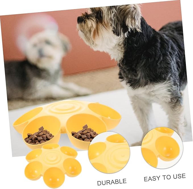 Abaodam Flower Shaped Multi Pet Feeding Bowl Plastic Dog and Cat Food Dish - Image 7