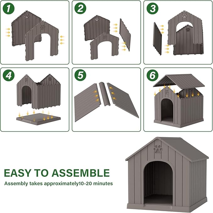 Bifanuo Dog House for Outdoor & Indoor, Waterproof Puppy Shelter - Image 4