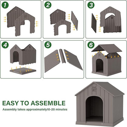 Bifanuo Dog House for Outdoor & Indoor, Waterproof Puppy Shelter - Image 4