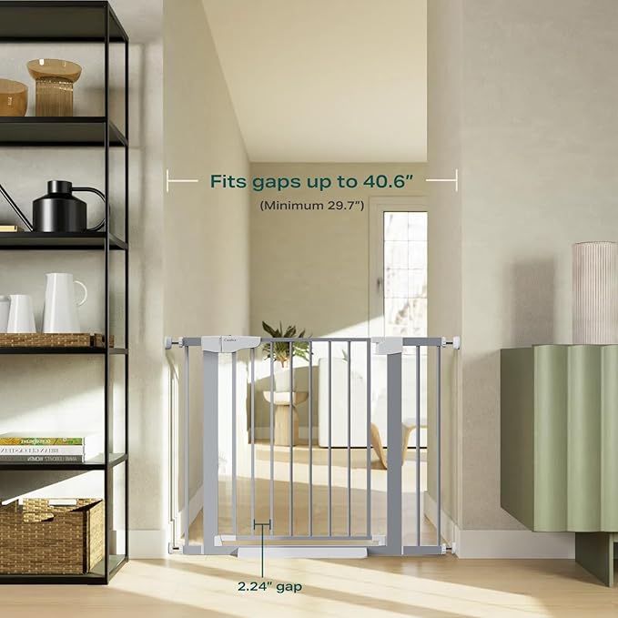 Cumbor 29.7-40.6" Baby Gate for Stairs, Mom's Choice Awards Winner-Dog Gates - Image 2