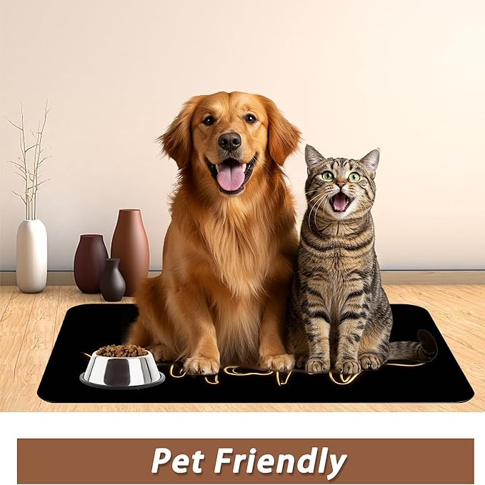 Dog Mom Food Mat for Floors, Absorbent Quick-Dry Pet Feeding Mat, Cat Dog Bowl - Image 6
