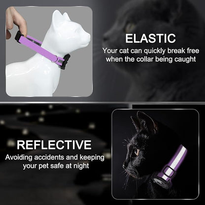 Reflective AirTag Cat Collar, Integrated Cat Tracker Collar - Image 2