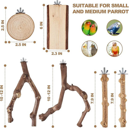 LIMIO 6-Piece Bird Perch Set - Image 5