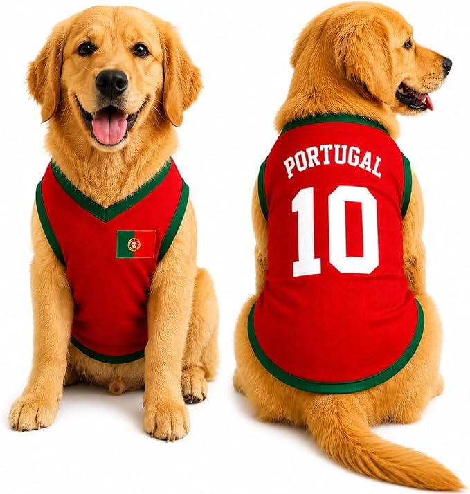 V-DECORPARKS Personalized Pet Soccer Jersey Custom Name Number Dog Cat Football by V-Decorparks