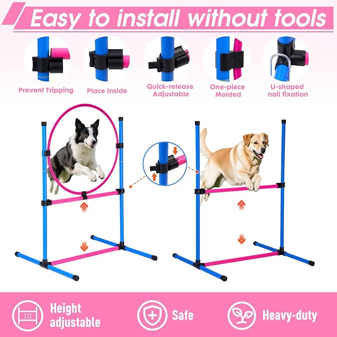 Dog Agility Course Backyard Set, Dog Agility Equipment, Pet obstacle Course - Image 4