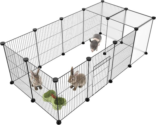 HOMIDEC Pet Playpen, Small Animals Cage DIY Wire Portable Yard Fence by DecorateYourHome