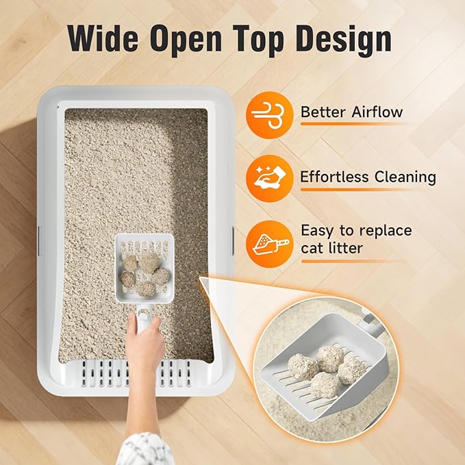 2PACK Stainless Steel Cat Litter Boxes, XL Large Metal Litter Box - Image 6