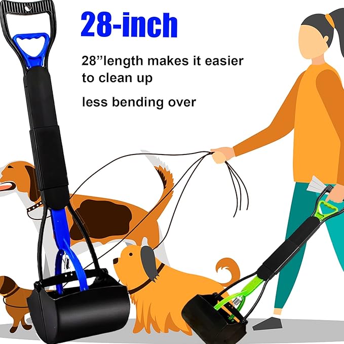ienjoyed 2-Pack Pooper Scooper for Large Small Dogs Heavy Duty, Dog Poop Grabber - Image 4