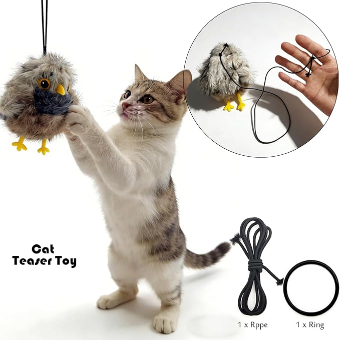 Tipmant Realistic Electric Birds Cat Teaser Interactive Toy Kitten Kitty - Image 3