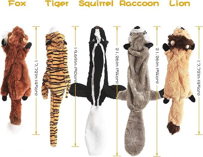 Dog Squeak Toys, No Stuffing Plush Dogs Chew Toy Bundle - Image 7