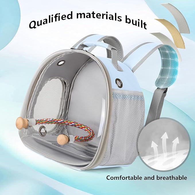 Small Bird Travel Backpack Carrier Cage, Backpack to Transport Backpack Carrier - Image 5