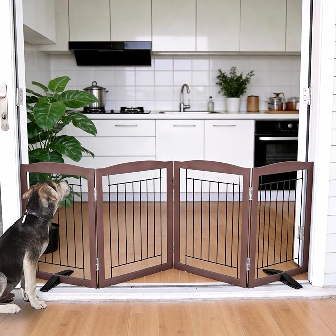 ZJSF Freestanding Dog Fence Indoor, Foldable Dog Gate - Image 2