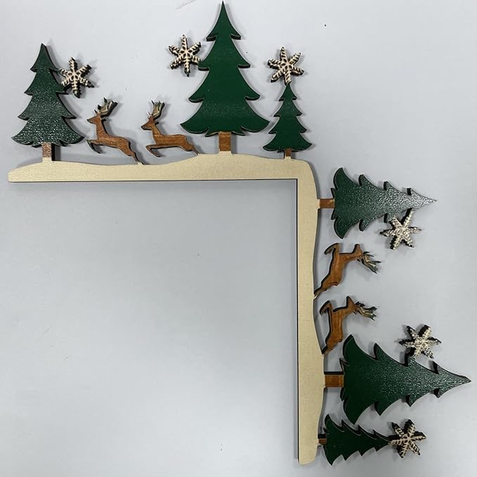Christmas Door Topper Holiday Home Decor Funny Snowman Santa Claus Top Door - Image 2