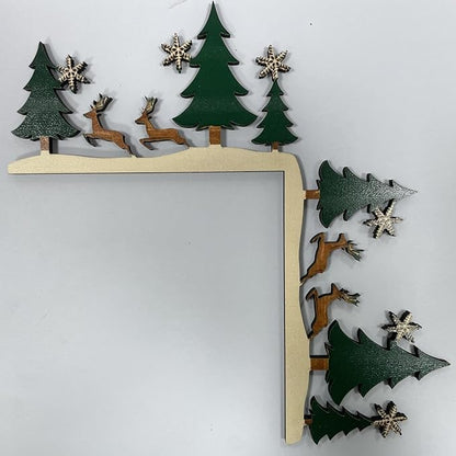 Christmas Door Topper Holiday Home Decor Funny Snowman Santa Claus Top Door - Image 2