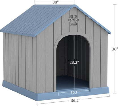 Large Dog House Outdoor Indoor for Medium Large Dogs, Durable Plastic - Image 6