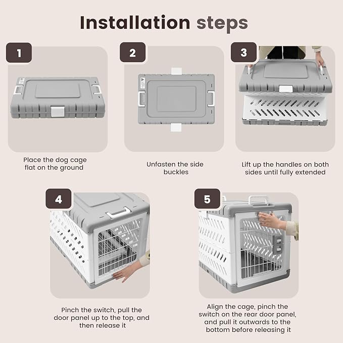 Collapsible Dog Crate for Large/Medium Dogs - Image 7