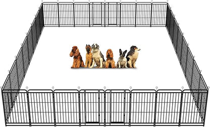 Kfvigoho Heavy Duty Dog Playpen: 32 Steel Panels 47" Height, Square Steel Pipe by Committedtobetterpetlife