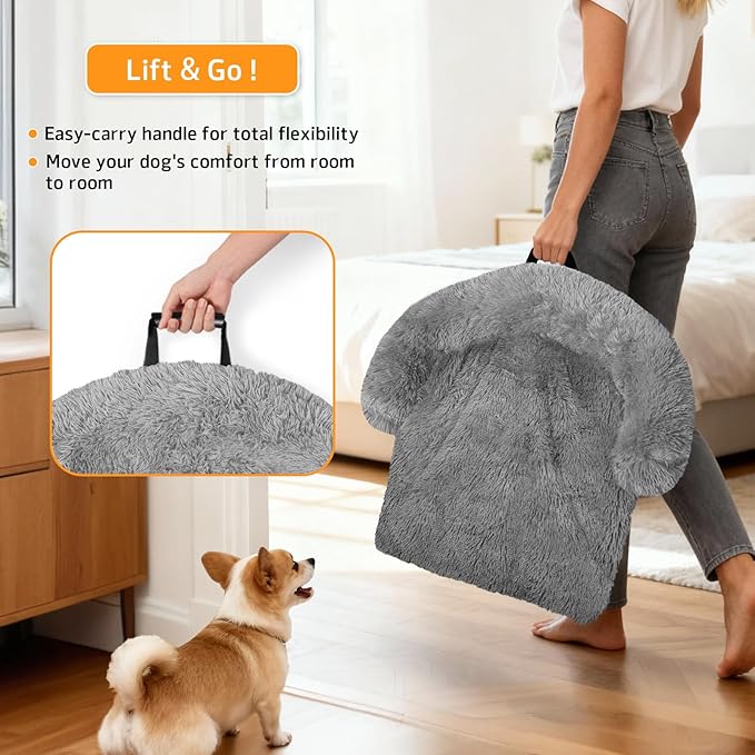 GGIB Calming Dog Bed Fluffy Plush Dog Mat - Image 3