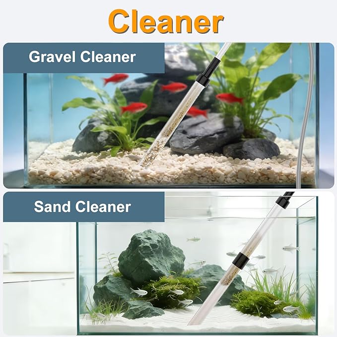 Carefree Fish Aquarium Siphon Gravel Cleaner 6Ft Hose Tank Water Changer Sand - Image 2