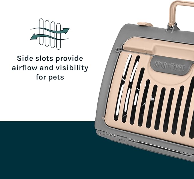 SportPet LARGE Hard-Sided Travel Cat Carrier - Image 6