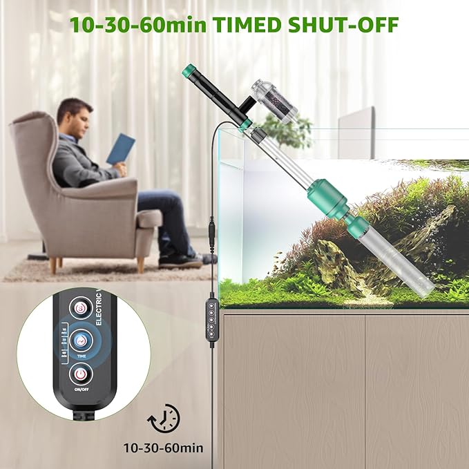 Electric Aquarium Vacuum Gravel Cleaner: 24W Fish Tank Vacuum Gravel Cleaner - Image 6