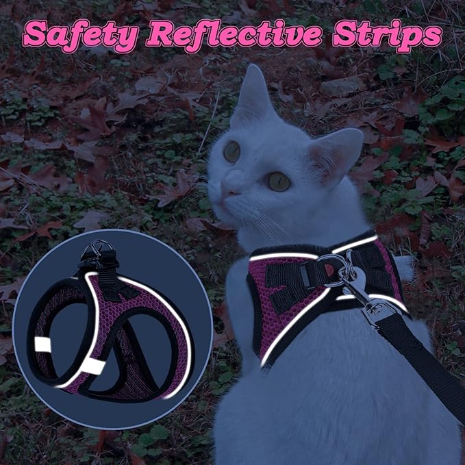 Cat Harness and Leash for Walking Escape Proof, Adjustable Kitten Vest Harness - Image 5
