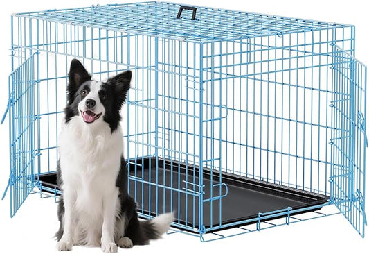 FDW XL Dog Crate 48inch Dog Cage Foldable Metal Kennel by FDW