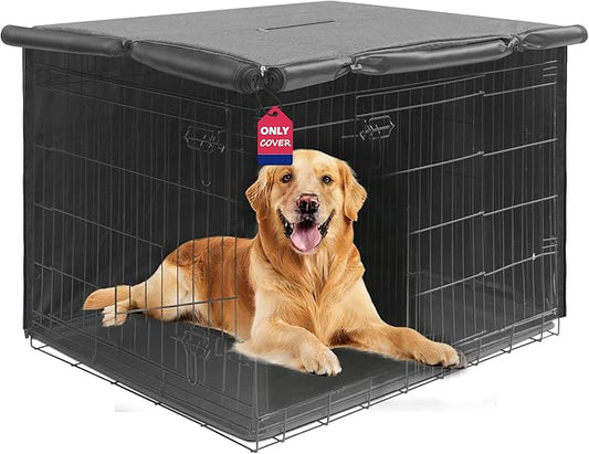 HiCaptain Breathable Dog Crate Cover 42 Inch, Durable Heavy Duty Kennel Cover by HiCaptain