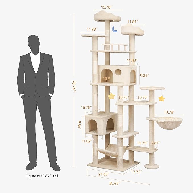 Meecal 79inch Heavy Duty Cat Tree - Image 3