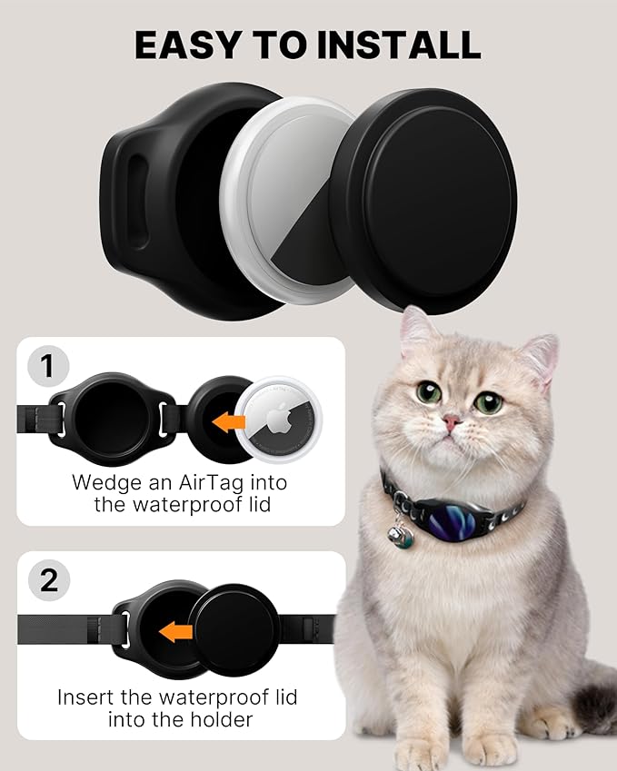 Cat Collar with Airtag Holder, Breakaway Airtag Cat Collar - Image 4