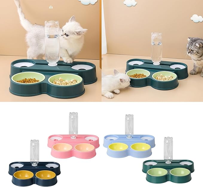 Dogs Bowl Automatic Cats Food 4 in 1 Pet Feeders - Image 2