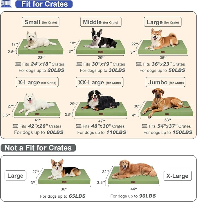 Outdoor Dog Bed for Small Dogs, Waterproof Dog Crate Bed for Medium Dogs Cats - Image 2